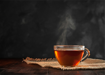 Cup of freshly brewed black tea