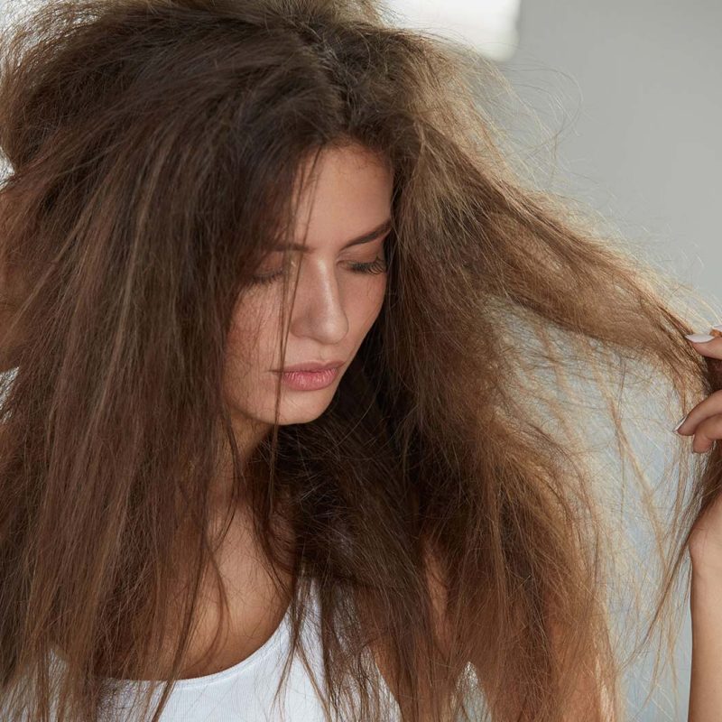 Hair tangled up in the wind